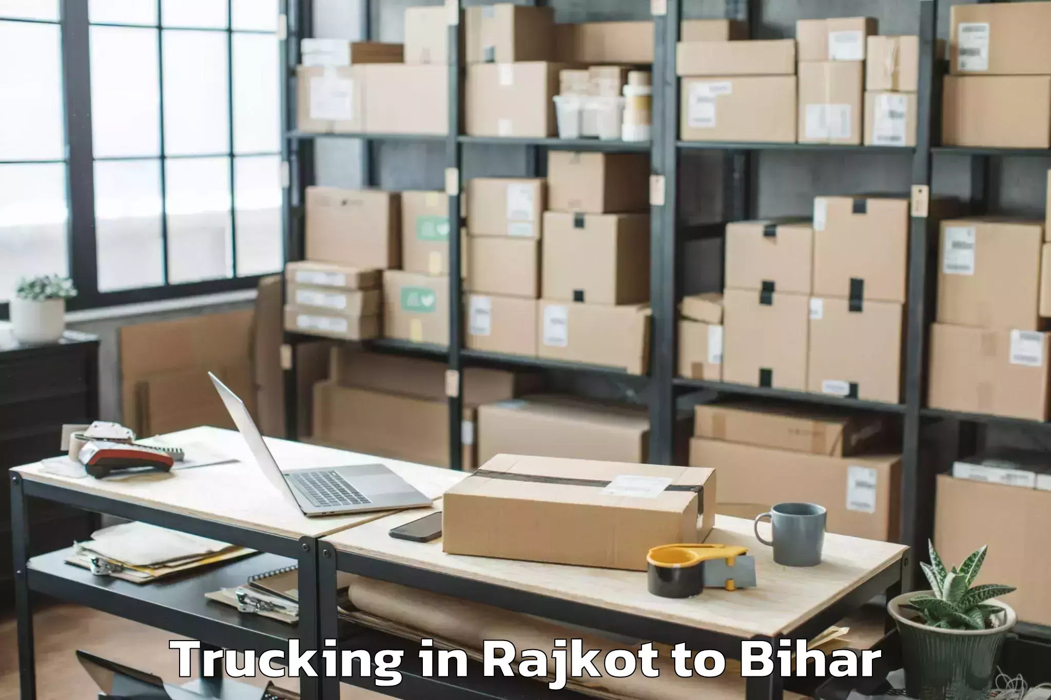 Get Rajkot to Lauriya Nandangarh Trucking